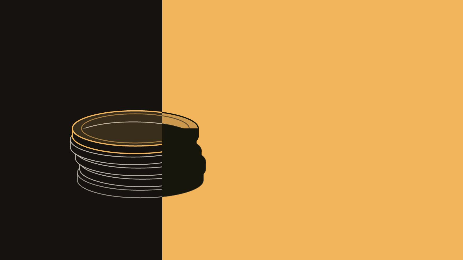 Kapak çizimi: üst üste dizilmiş madeni para diskleri