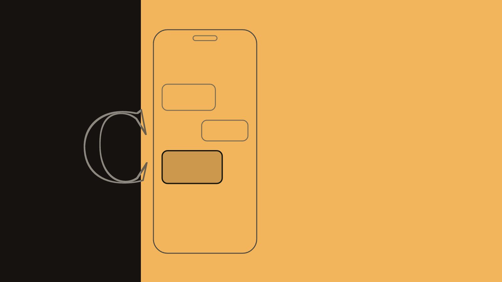 Kapak çizimi: telefon çerçevesi ve sohbet balonları