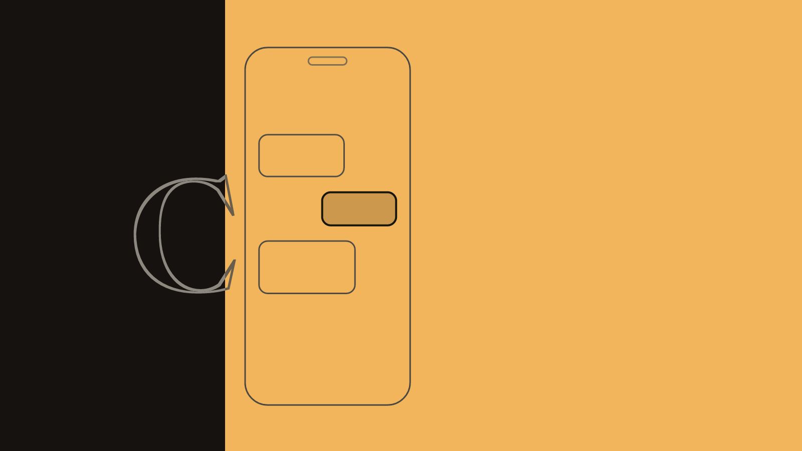 Kapak çizimi: telefon çerçevesi ve sohbet balonları