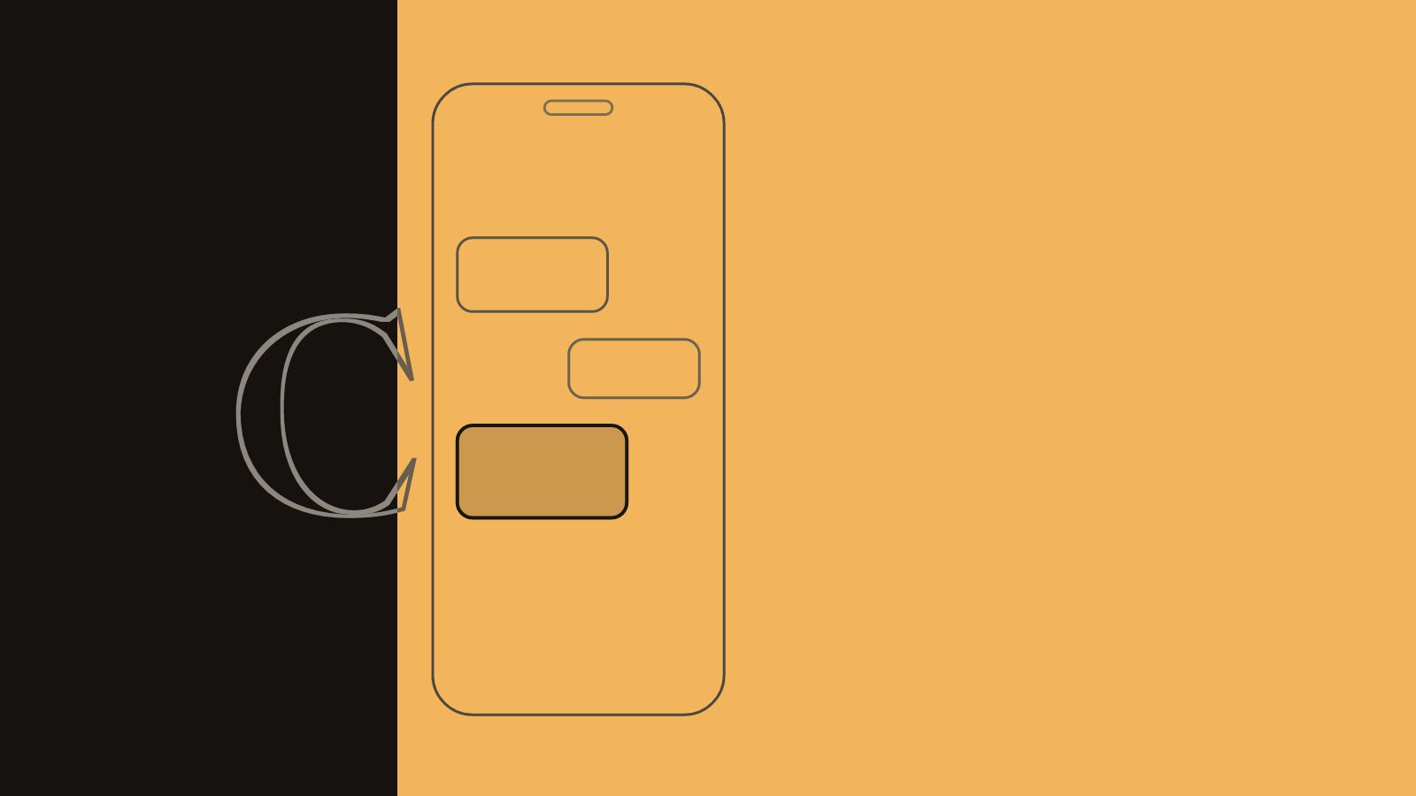 Kapak çizimi: telefon çerçevesi ve sohbet balonları