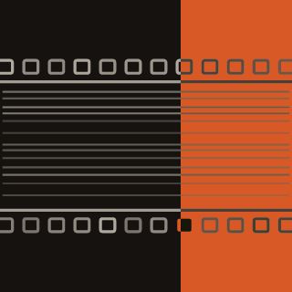 Kapak çizimi: sinema kadrajı ve film şeridi delikleri