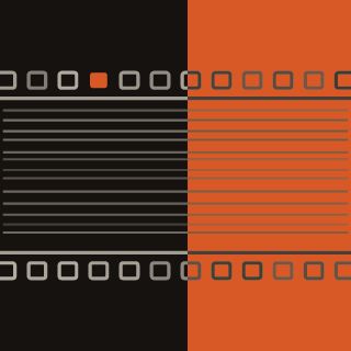 Kapak çizimi: sinema kadrajı ve film şeridi delikleri